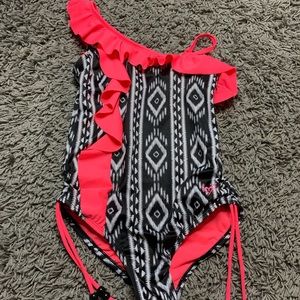 Black and pink bathing suit